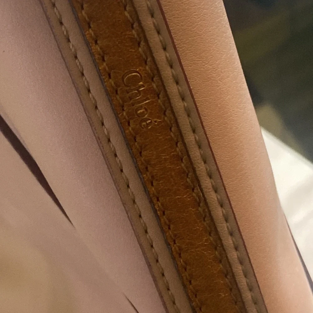 🇫🇷✨CHLOE✨Double Zip Laptop/Tote Rosewater Pink Leather with COA and Chloe dusty🌸 - Picture 14 of 15